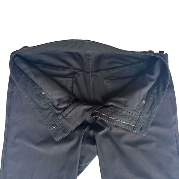 Lululemon ABC Slim *Warpstreme 34" Pant Black Men's Size 30 Flat Front Chino - Picture 4 of 5